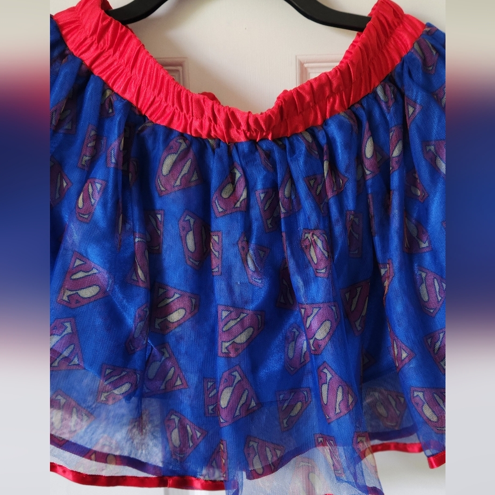Undergirl Smocked Bubble Mini Skirt in Blue and Red